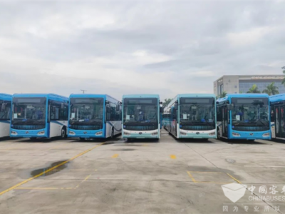 助建绿色城市交通 350辆金龙新能源客车交付银川公交